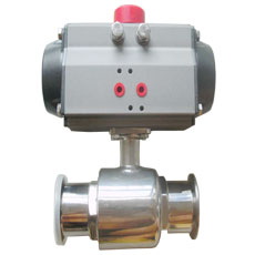 Tri-clamp Pneumatic Ball Valve two way type
