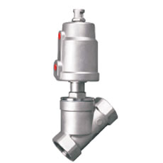 Pneumatic Angle Seat Valve Stainless Steel Head