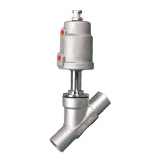 Pneumatic Welding Angle Seat Valve Stainless Steel Head