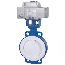 Electric Wafer Butterfly Valve with PTFE lined